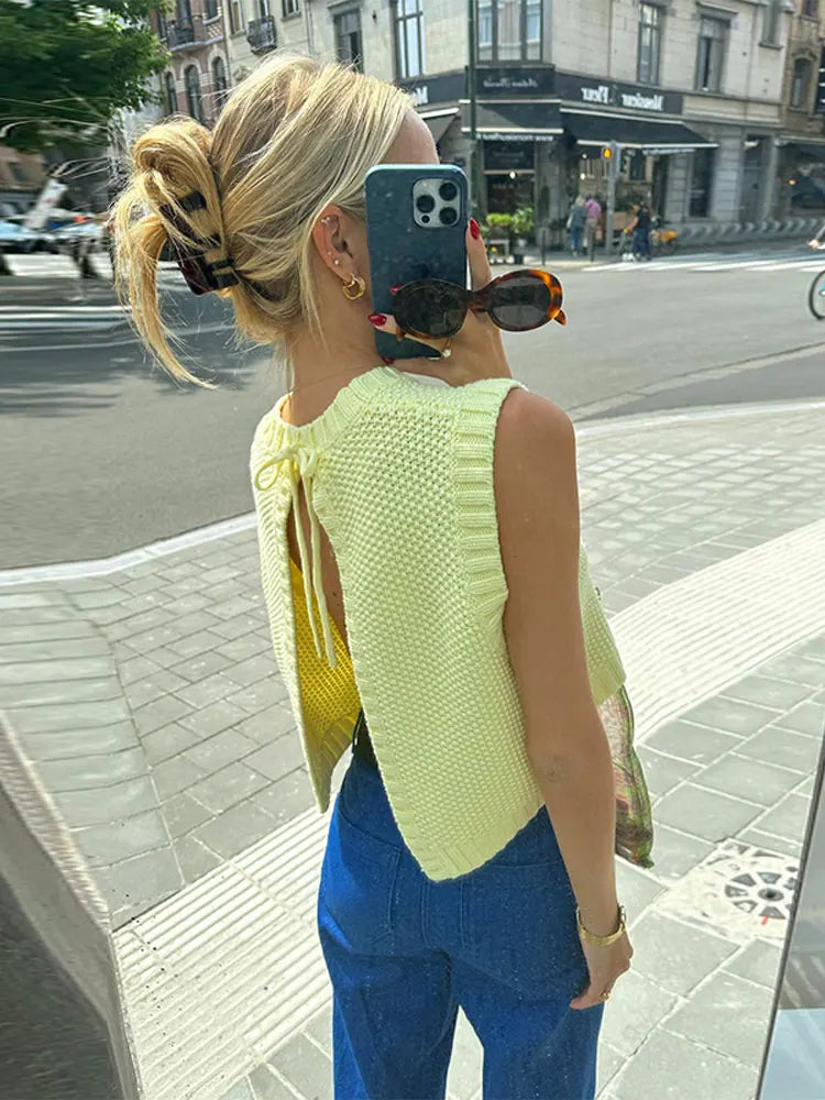 Claudia™ Backless Knit Top