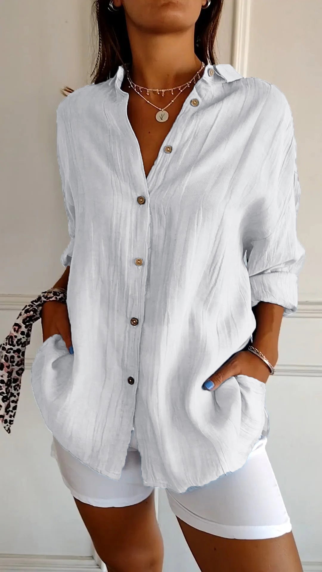 Jerusha™ Pleated Classic Blouse