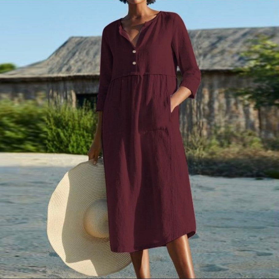 Beatrice™ Stylish Linen Dress