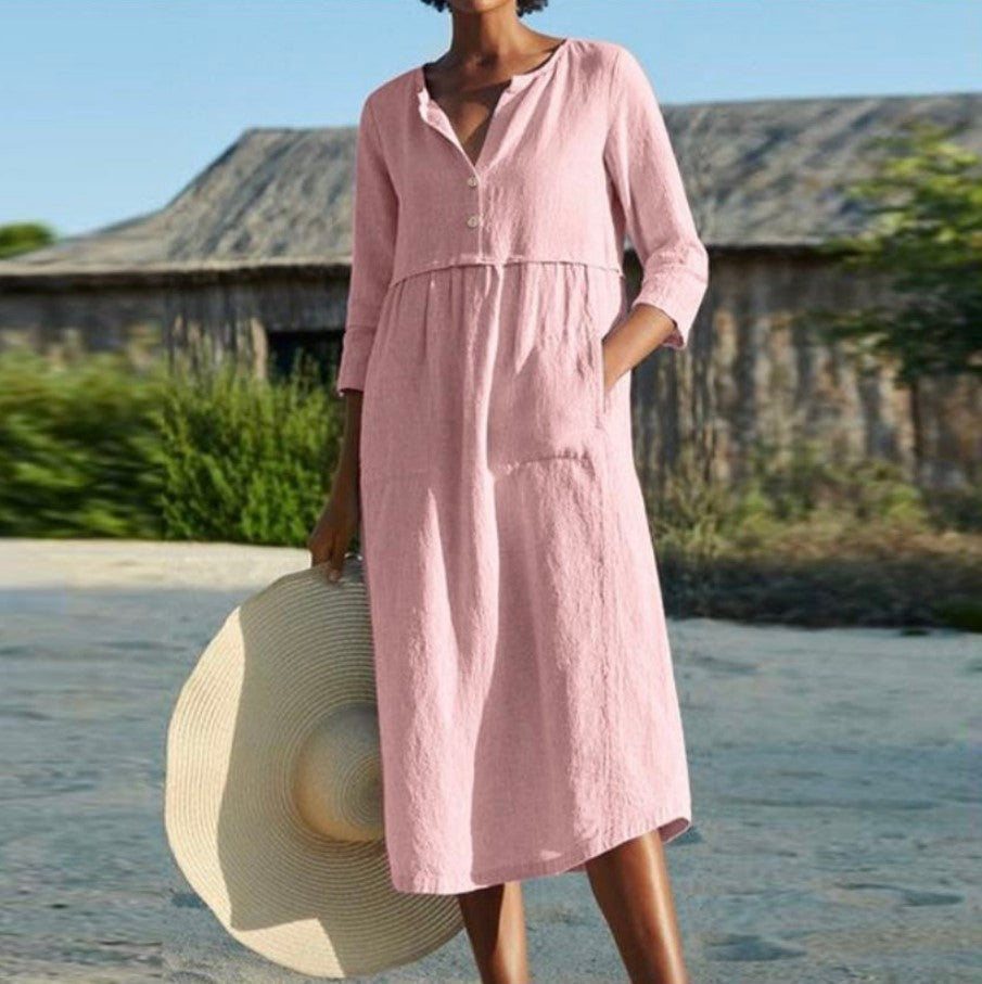 Beatrice™ Stylish Linen Dress