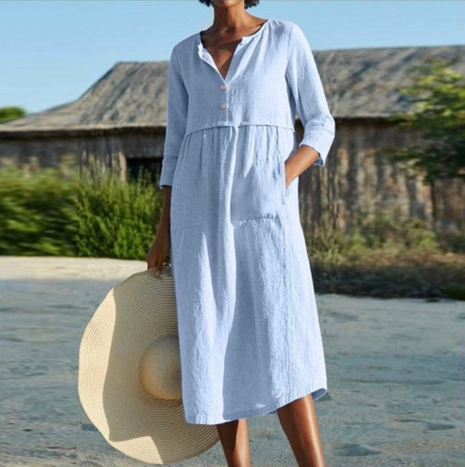 Beatrice™ Stylish Linen Dress