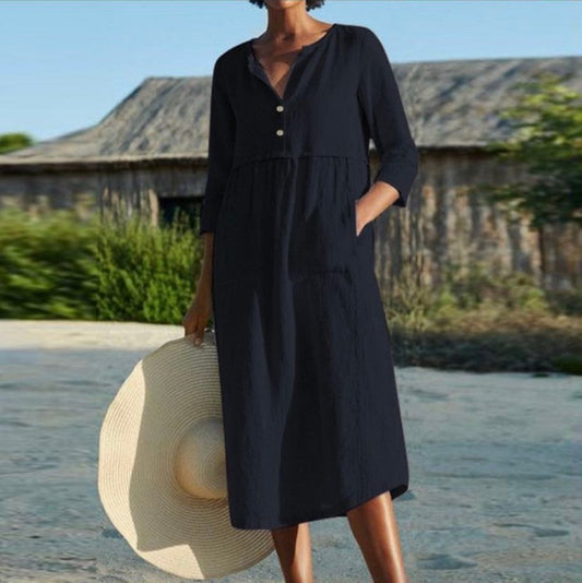 Beatrice™ Stylish Linen Dress