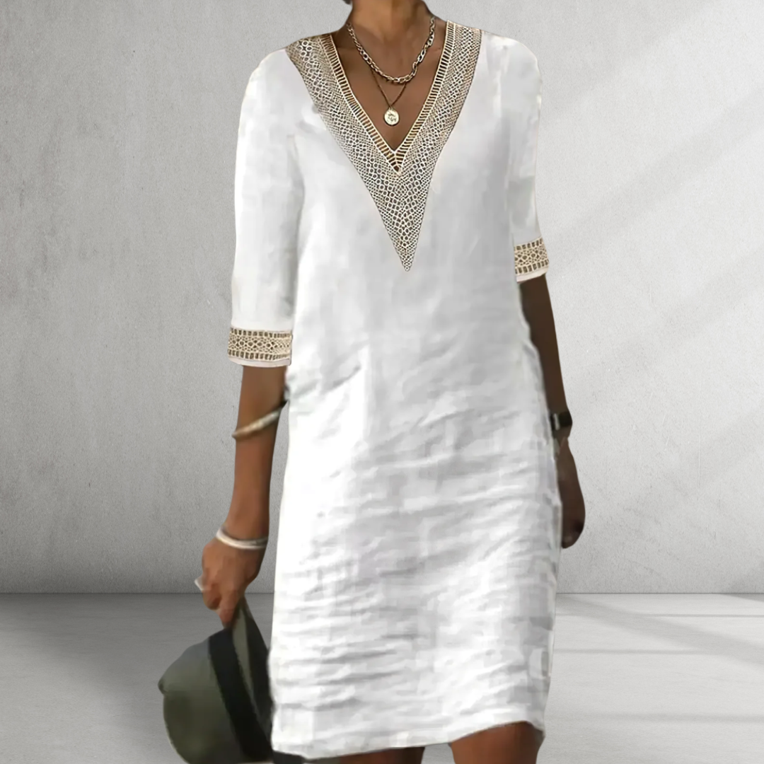 Diana™ Cotton Linen Summer Dress