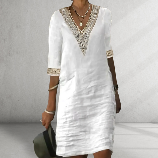 Diana™ Cotton Linen Summer Dress