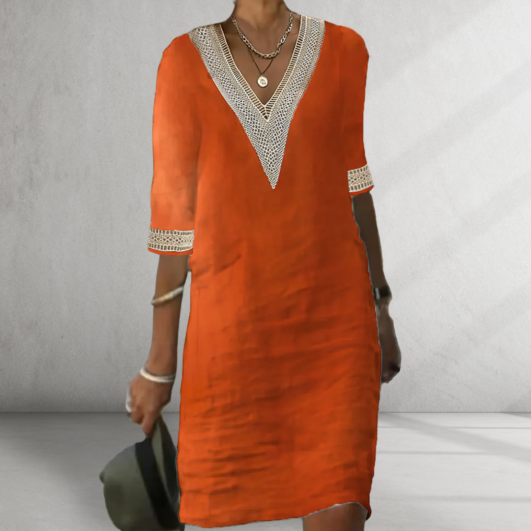 Diana™ Cotton Linen Summer Dress