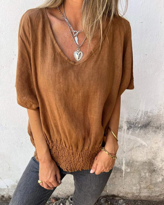 Joandra™  Relaxed V-neck Top