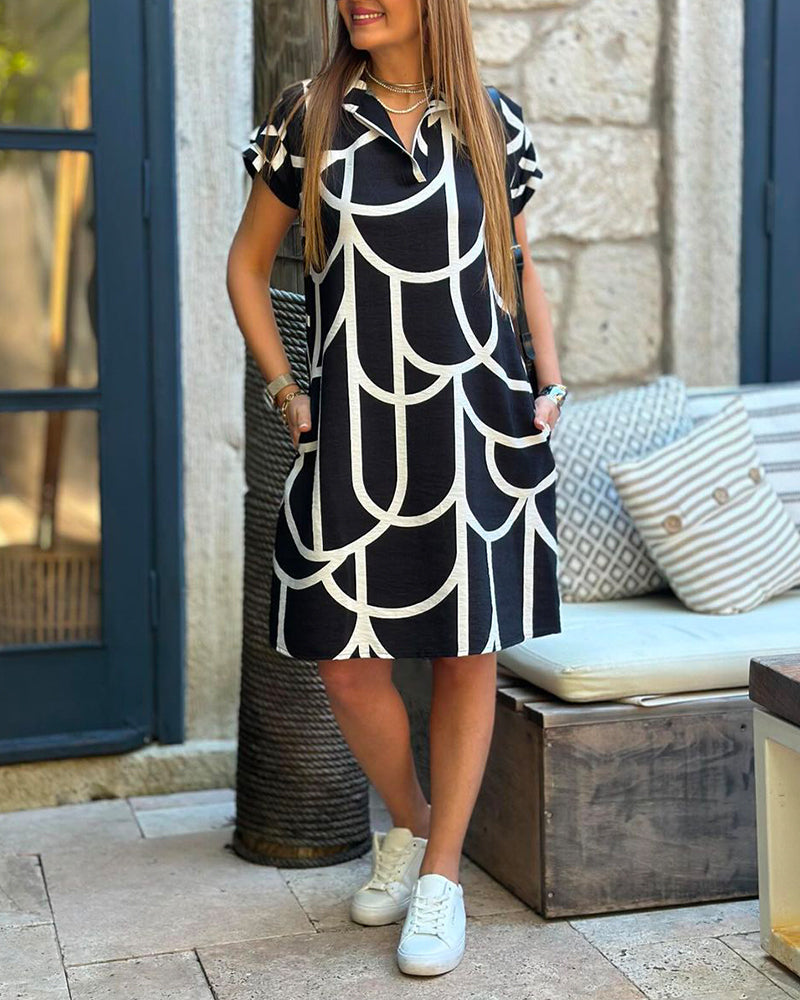 Maeve™  Geometric Polo Dress