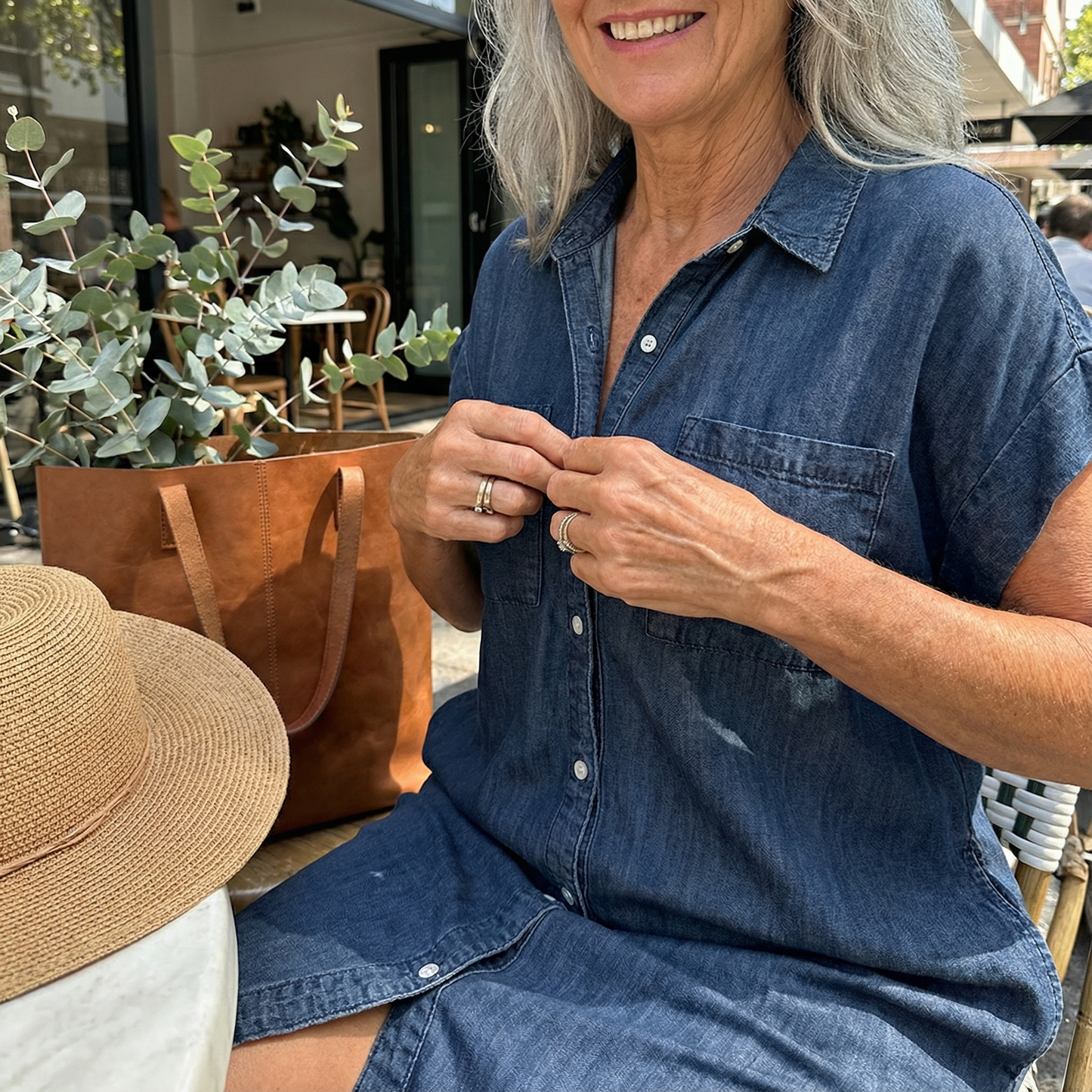 Natalie™ Casual Denim Print Dress