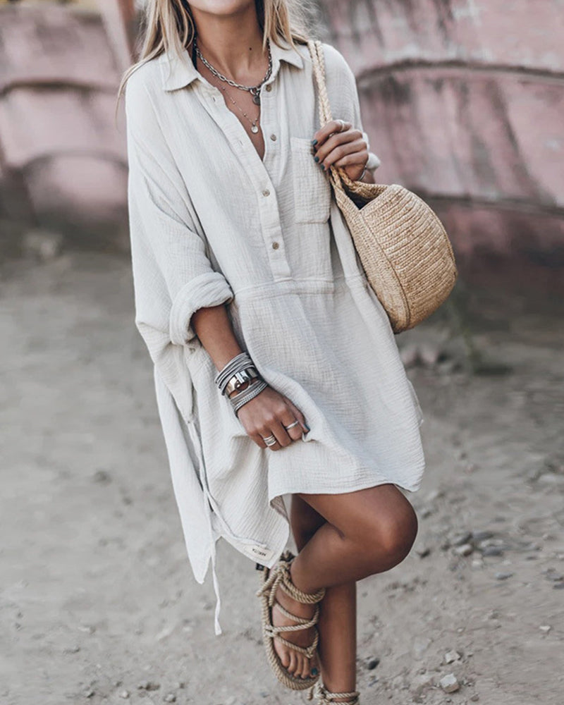 Harmony™ Effortless Chic Cotton-Linen Tunic Dress