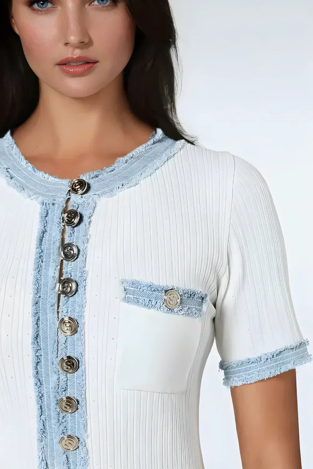 Ellie™ Knit & Denim Dress