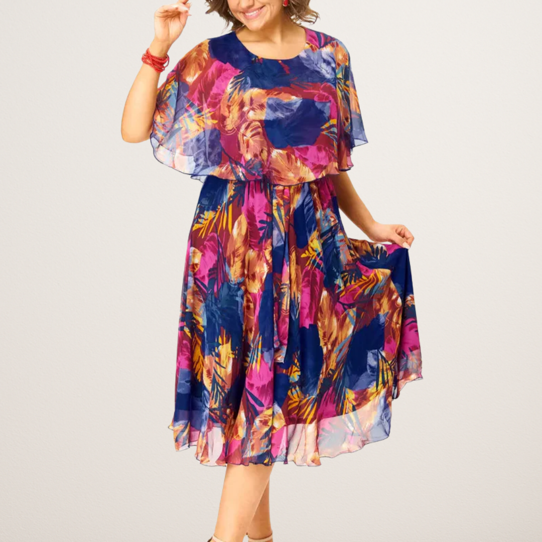 Halle™ Comfortable Belly Coverage Chiffon Dress